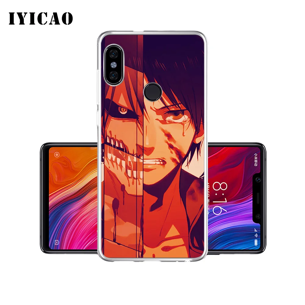 IYICAO Eren Jaeger Attack on Titan Мягкий силиконовый чехол для телефона Xiaomi Mi 9 8 SE 6 A1 A2 Lite F1 MIX2S MIX3