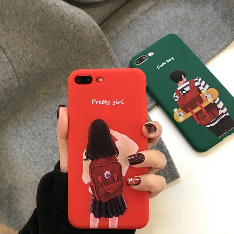 2018 Fashion Slim Matte PC Case for iPhone6 6S Plus Student Style Cover Coque iphone 7 8 Tassel Funda X Cases |