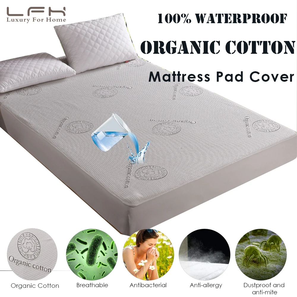 LFH органический хлопок наматрасник покрытие для матраса покрывало кровати