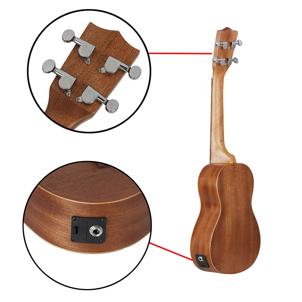 IRIN 24 дюймов укулеле Сапеле древесины Ukelele uke комплект с ЖК эквалайзером|Укулеле| |