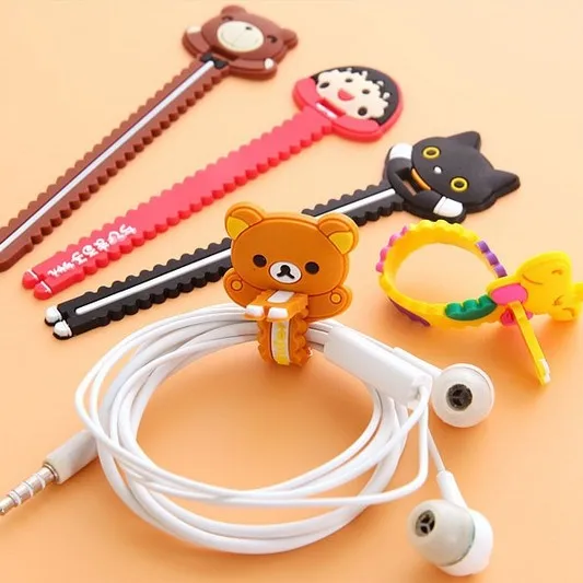 Новый мультяшный Кот Rilakkuma пила зуб стиль перфорированная бобина намотка ушной