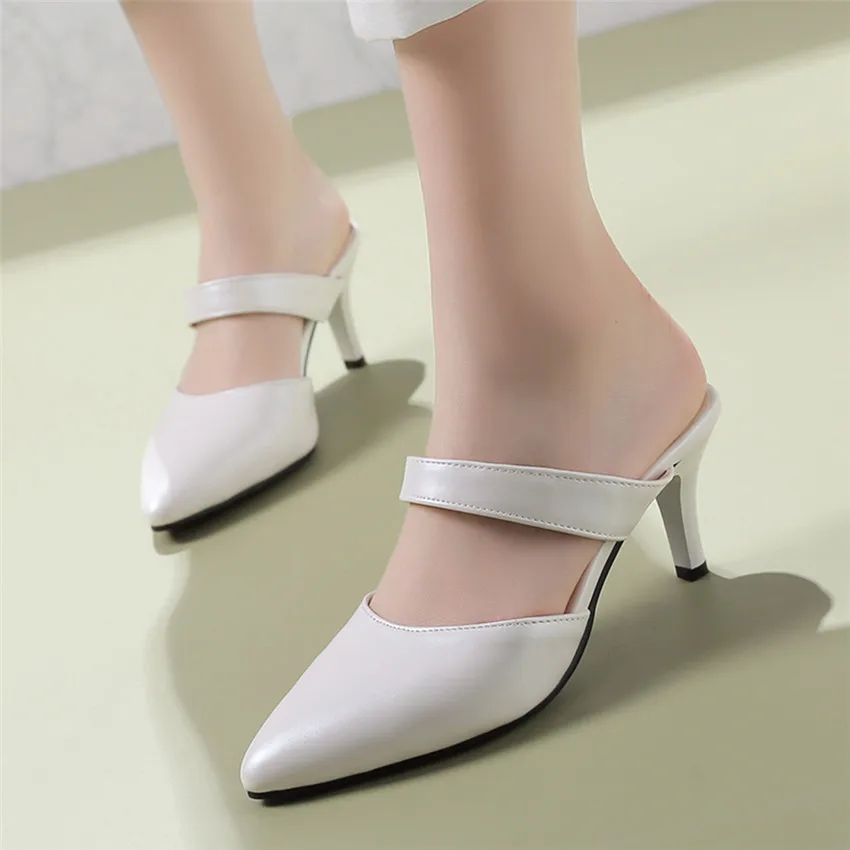 Summer High Heels Slingbacks Women Pumps Heel Shoes Stiletto Woman Party Wedding Small Plus Size 33 - 40 41 42 43 | Обувь