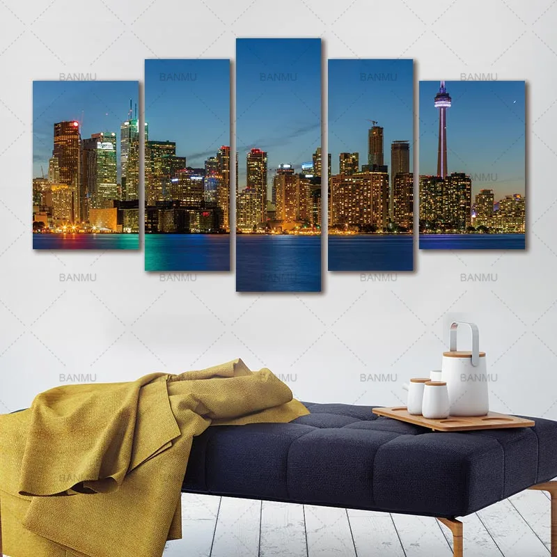 Постер настенная Картина на холсте картина искусство строительства 5 панелей
