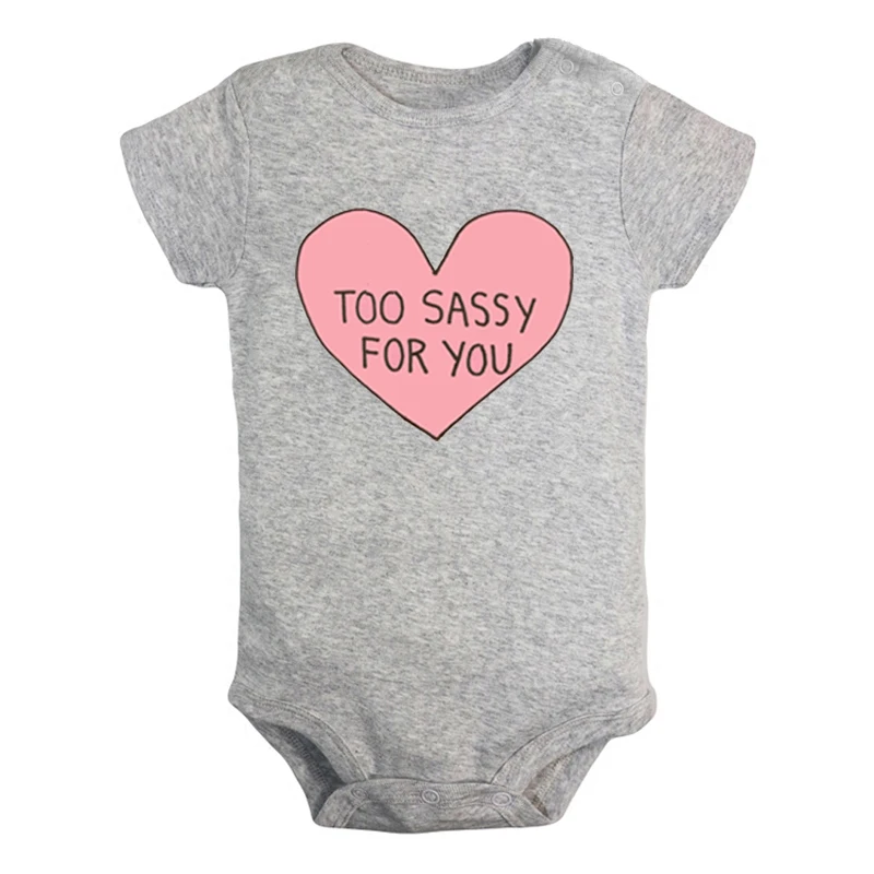 Одежда для новорожденных мальчиков и девочек с принтом Love Too Sassy For You Mouse Hand Red