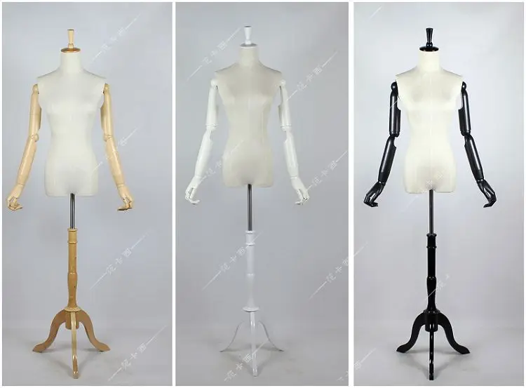 Манекен для одежды из льняной ткани размер M с ручками Подходящий манекен