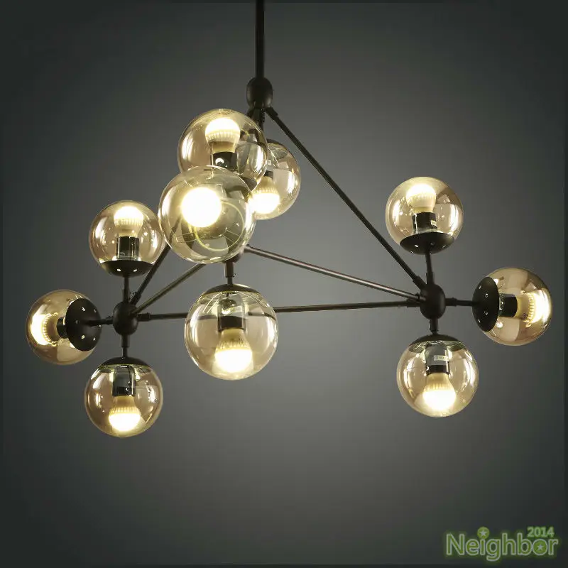 Новая современная промышленная подвесная люстра MODO стеклянный шар потолочное