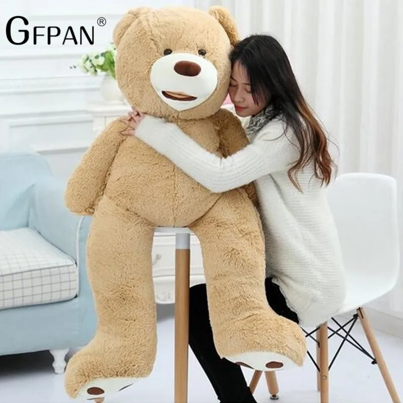 1 шт., 160 см, куртка с изображением американского гигантского медведя, kawaii, плюшевый медведь, высокое качество, низкая цена, мягкие игрушки для детей, для мальчиков и девочек