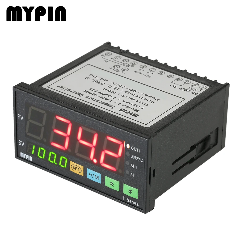 MYPIN термометр интеллектуальный тепловой регулятор контроль температуры ler 4 цифровой термостат PID контроль TC/RTD вход SSR выход