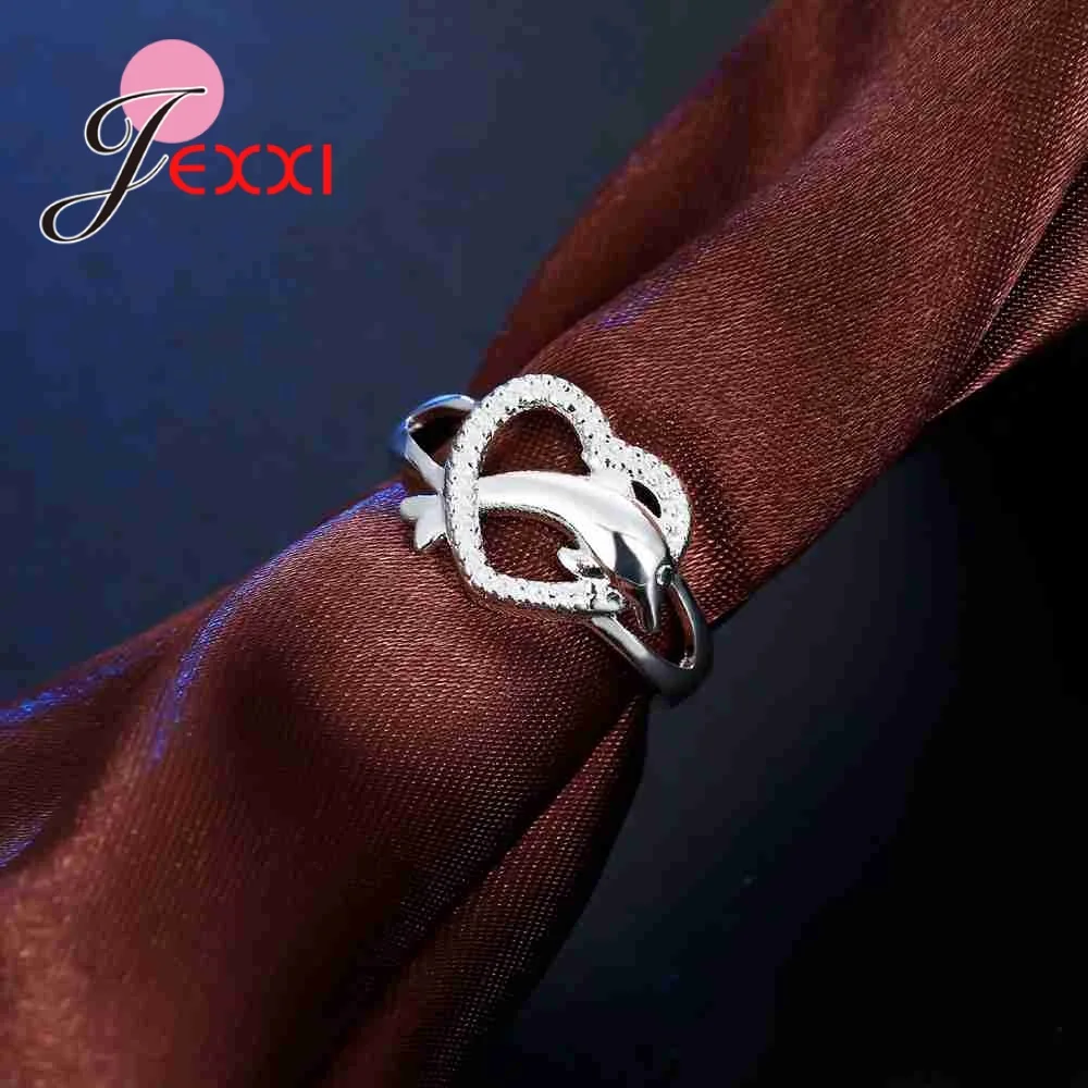 Заводская цена милые кольца в форме дельфина сердца для вечерние ринки