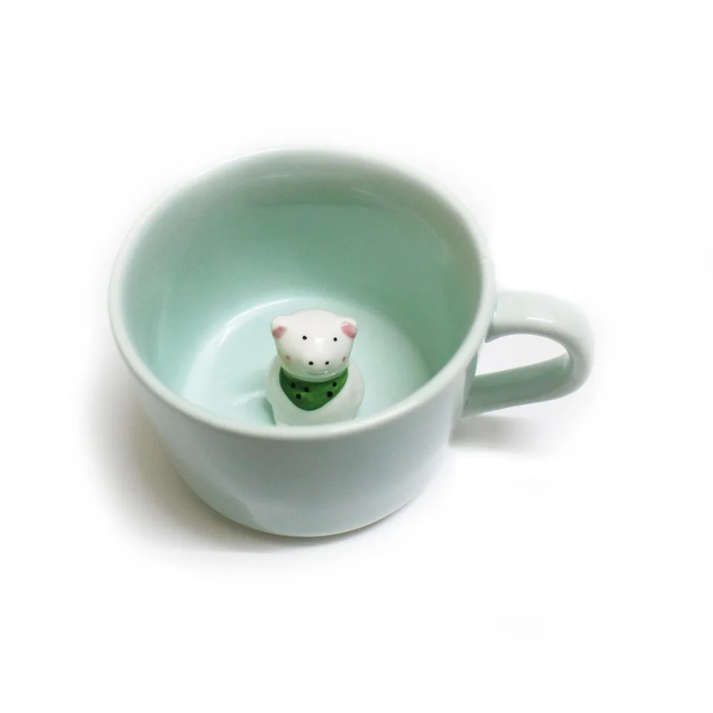 Креативный 230 мл 3D kawaii мультфильм животных Керамическая молочная чашка Милая панда кофейная кружка подарок на день рождения