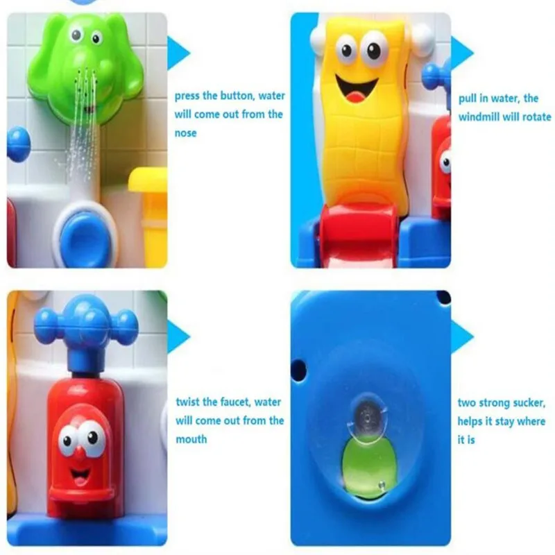 Мультфильм кран водяной спрей ванная комната играть игрушки Ванна Душ купальная