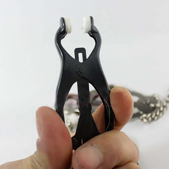 30CM Black Nipple Clip //Adjustable Sexy Stimulator Toy /Black Clamps /Stainless Steel Breast Clamp Sex Toys For Couple |