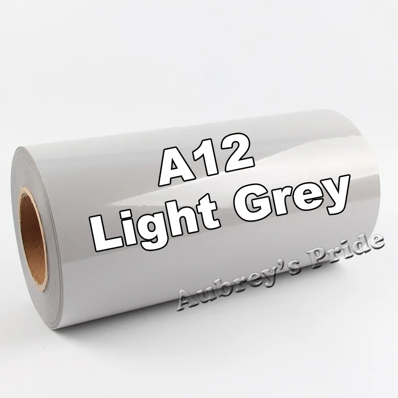Light Grey A12 1 метр 1" x 40" 30 см x 100 см ПВХ теплопередача виниловая футболка ручной термель Утюг на HTV печатная термопресс машина - Цвет: Light Grey A12