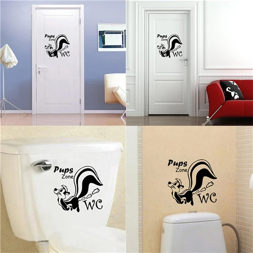Забавные наклейки для туалета с изображением белки WC diy adesivos de paredes дома