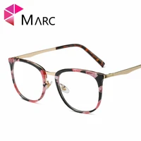 marc 2018 new women reading optical black glasses classic plain glass spectacles flower white cat eye pink 92128