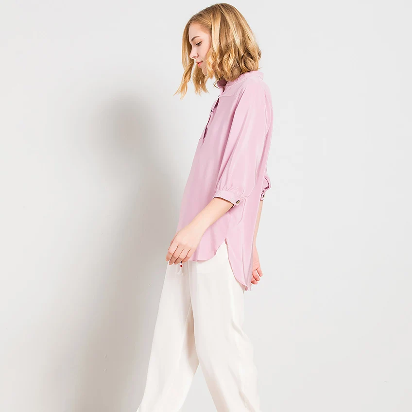 Блузка женская из 100% натурального шелка с рукавом 3/4 19 мм|silk blouse women|silk blouseblouse women |