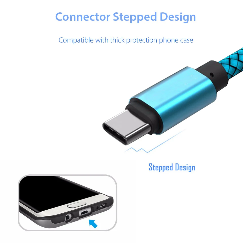 25 см короткий 1/2/3 метра длинный USB кабель типа C для зарядки Huawei P20/Mate 10/Pro Xiaomi Mi