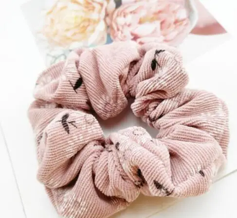 pink Модные женские красивые большие вельветовые резинки для волос, цветочные резинки для волос, аксессуары для волос для девушек, держатель для конского хвоста - Цвет: pink