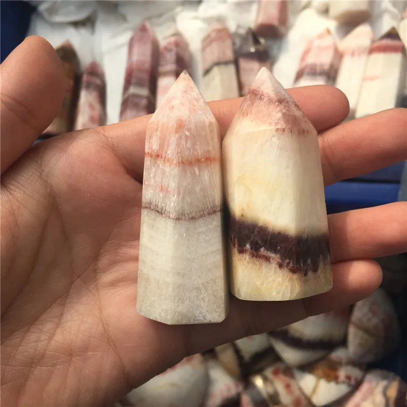 Special offer 5pcs energy stone natural red lines wand point healing crystals mineral obelisk for home&ampparty decoration | Дом и сад