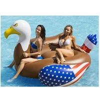 200cm american eagle inflatable flamingo pool float newest ride on swimming ring for adults summer water holiday party toy