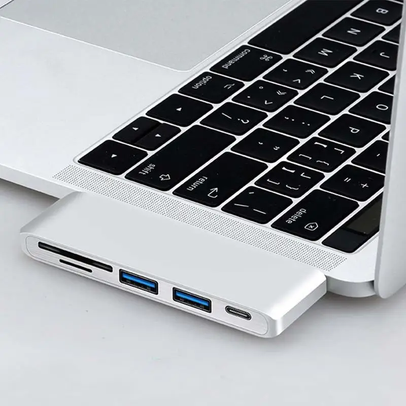 Basix USB C концентратор с адаптером питания 2 порта 3 0 и SD/Micro SD TF кардридер для MacBook Pro