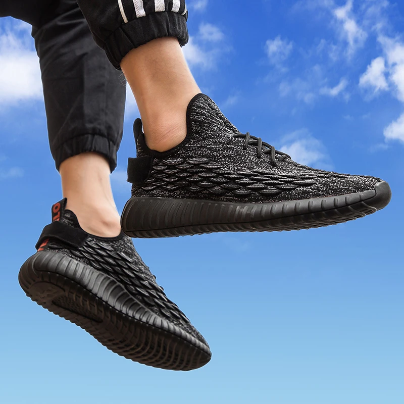 Spring Black Men's Casual Shoes Lace-Up Male Flat Footwear Comfortable Non-Slip Platform Mesh Sneaker Men Tenis Masculino Adulto |