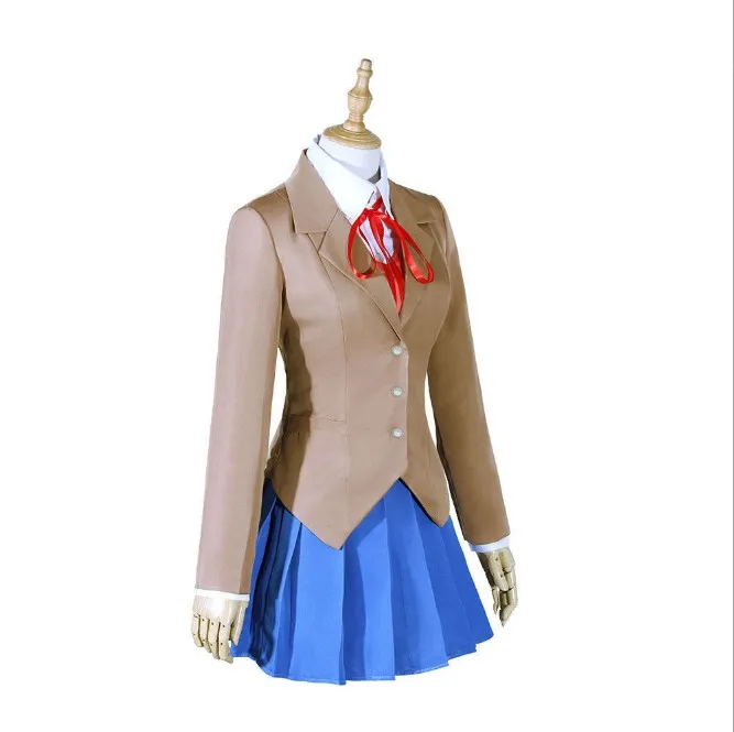 Doki Doki Literature Club Monika Cosplay Sayori Yuri Natsuki Cosplay Costume School Uniform Girl Women Costume Game Cos