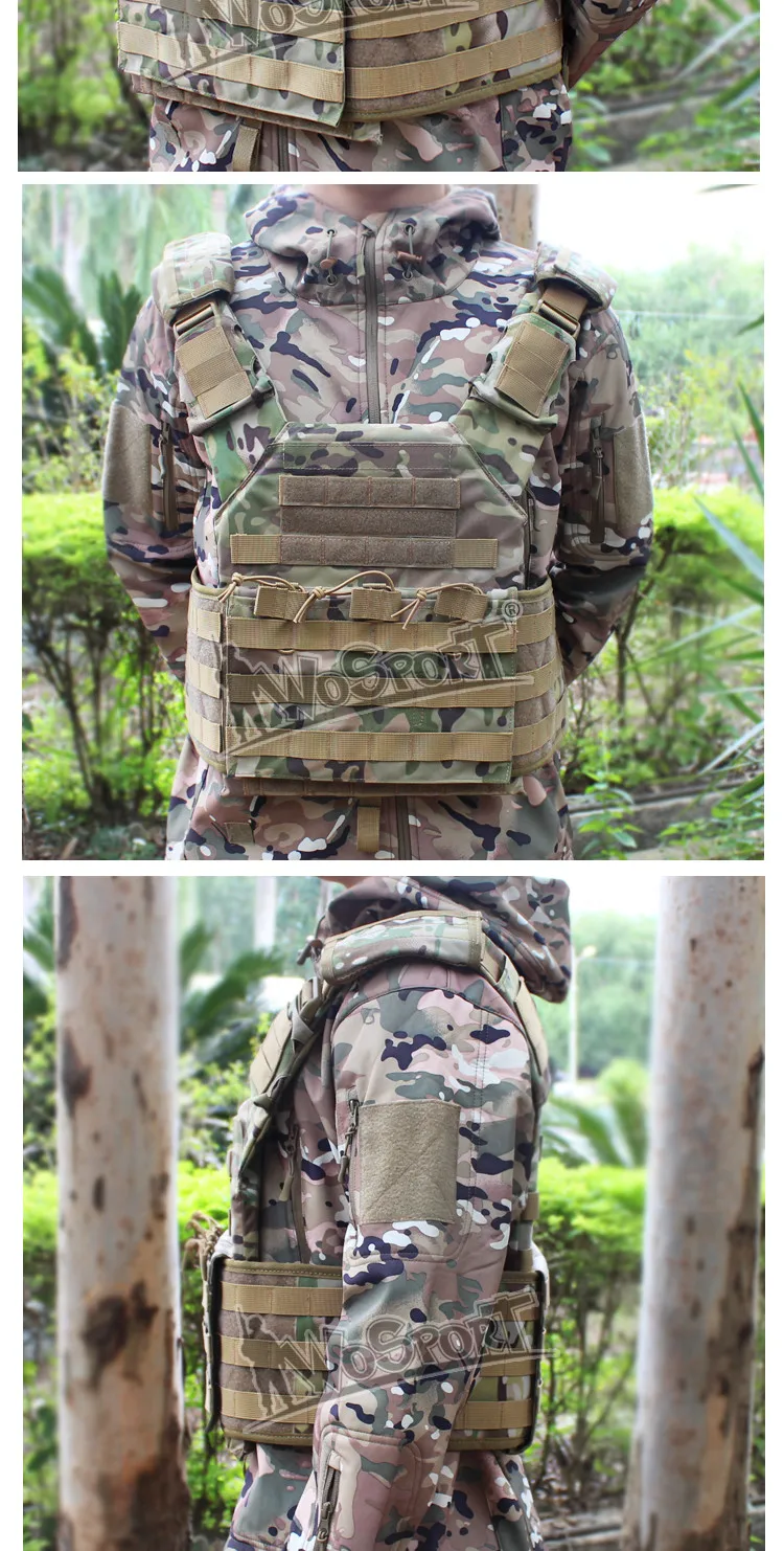 WoSporT Военная Униформа Enhanced Tactical СКП жилет грудь Установка джемпер Перевозчик Airsoft нейлон Молл Шестерни для пейнтбола Охота Стрельба
