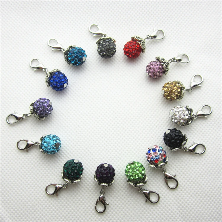 Горячая продажа 42 шт./лот микс 14 цветов Кристалл Висячие Плавающие Подвески живые