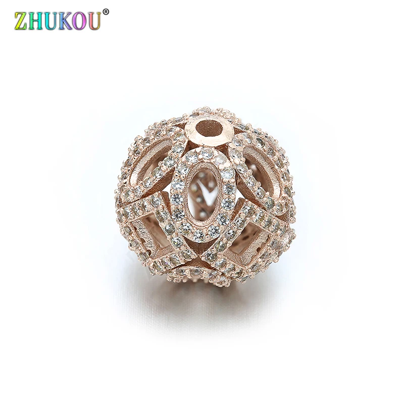 Латунные кубические циркониевые овальные бусины 14*14 мм для изготовления