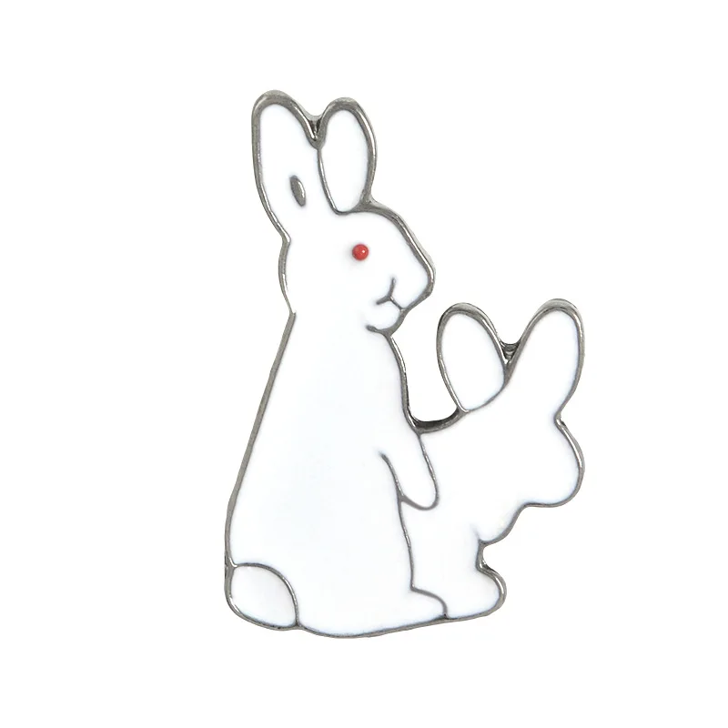 Эмалированная булавка для 3 вида стилей с изображением забавных плохих кроликов