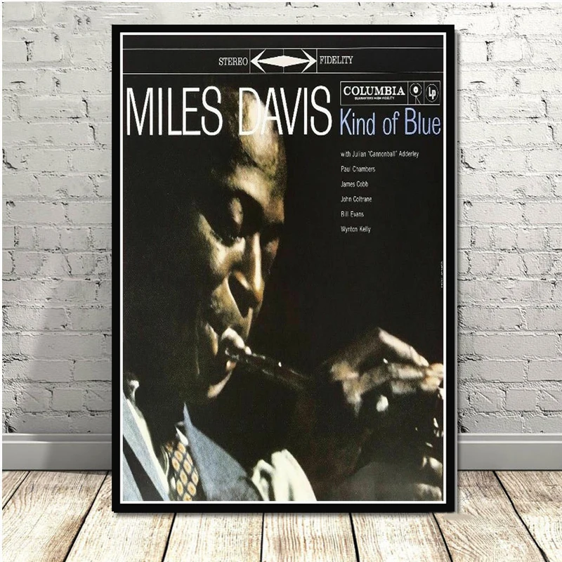Музыкальный альбом Miles Davis Blue Jazz поп звезда певец печатный постер картина маслом