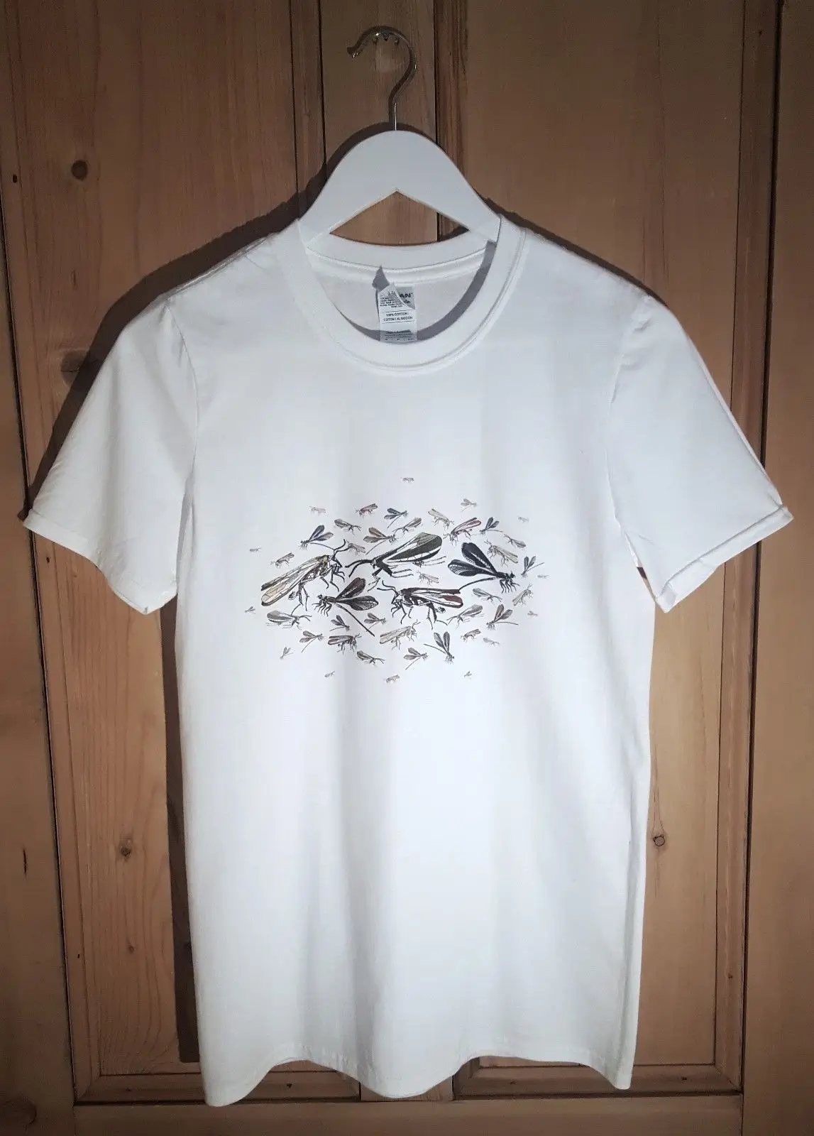 

Insect Print Cotton Tshirt Size Small Print T Shirt Mens Short Sleeve Hot top tee Tee Shirts Hipster O-Neck