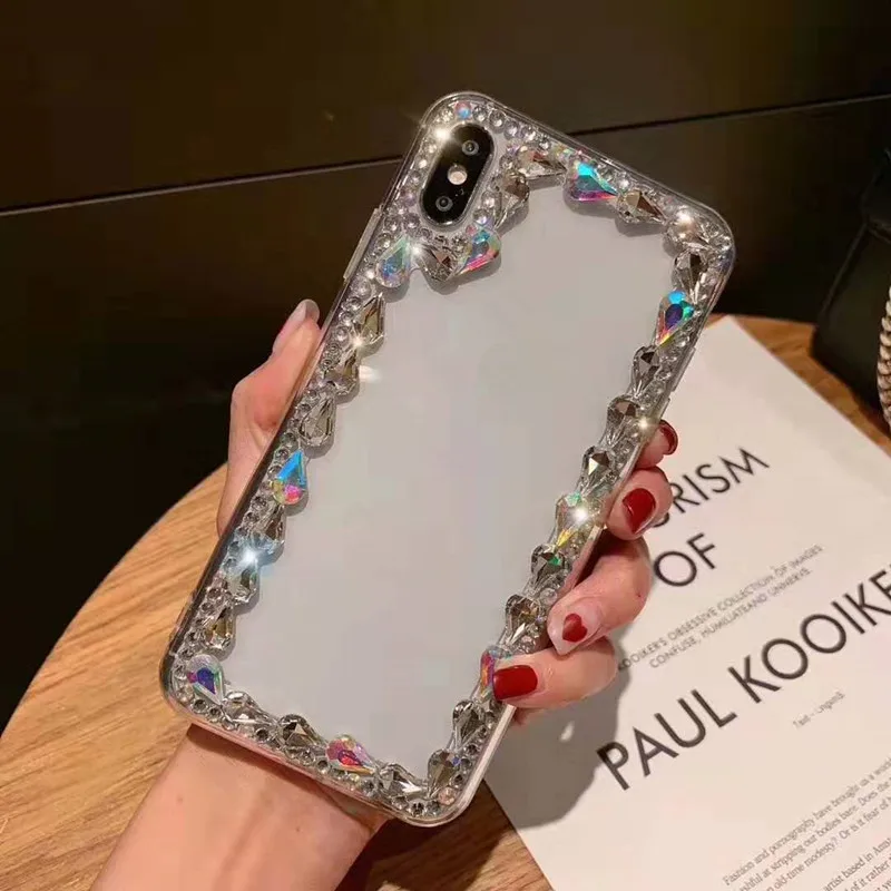 Чехол Marchcover с блестящими кристаллами и стразами для iPhone XS MAX XR X 8 7 6S 6 Plus прозрачный