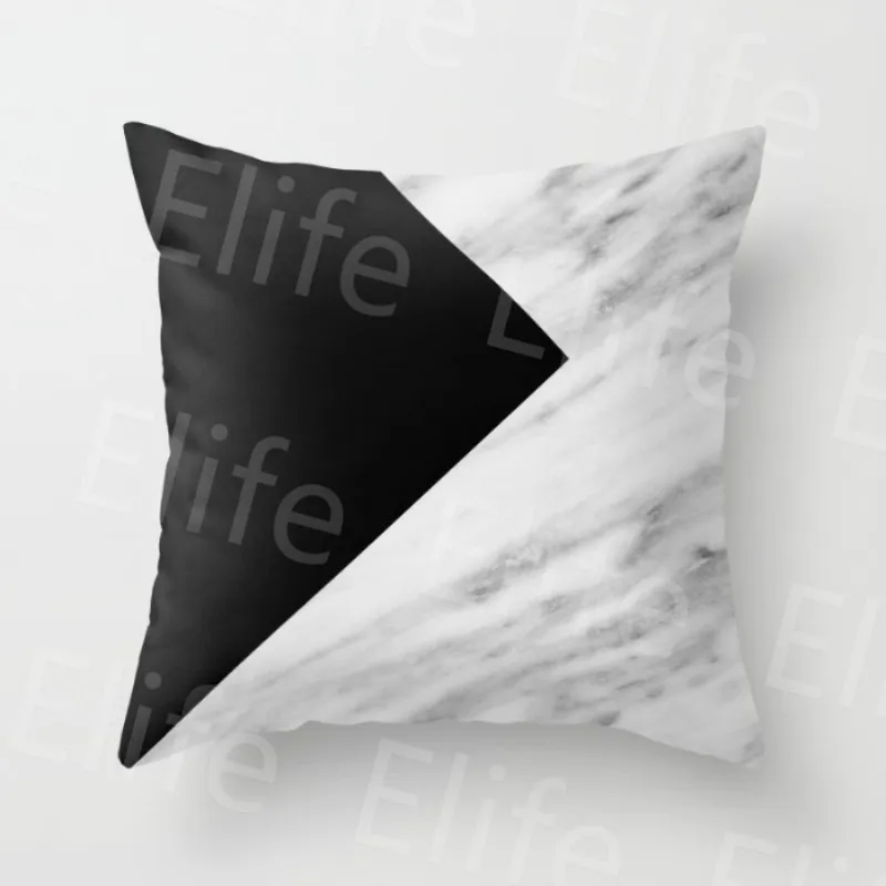 Elife Полиэстеровые чехлы для сидений авто в клетку, квадратный чехол для подушки, геометрический чехол для дивана, автомобиля, талии, Cojines, домашний декор 45*45 см
