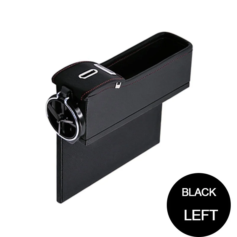 1pc Multi-function Car Organizer Storage Box Cup Holder Car Seat Organizer Pocket Storage Car Accessories Gap Catcher PU Leather