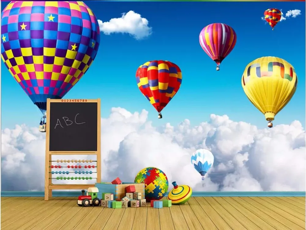 3d обои на заказ фотообои Современный Простой Романтический воздушный шар