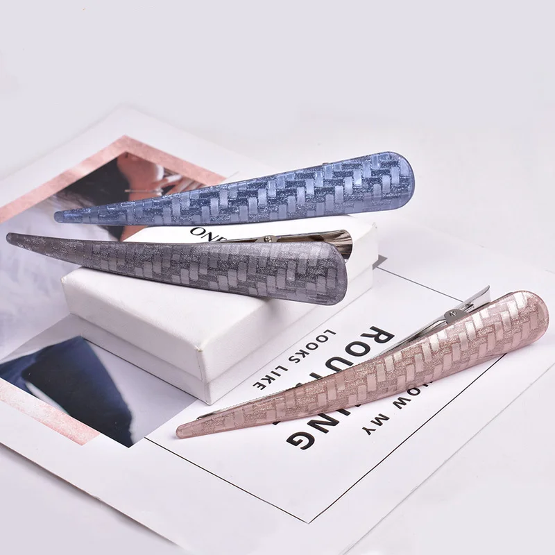 Новинка блестящие акриловые роговые зажимы для волос заколка аксессуары укладки