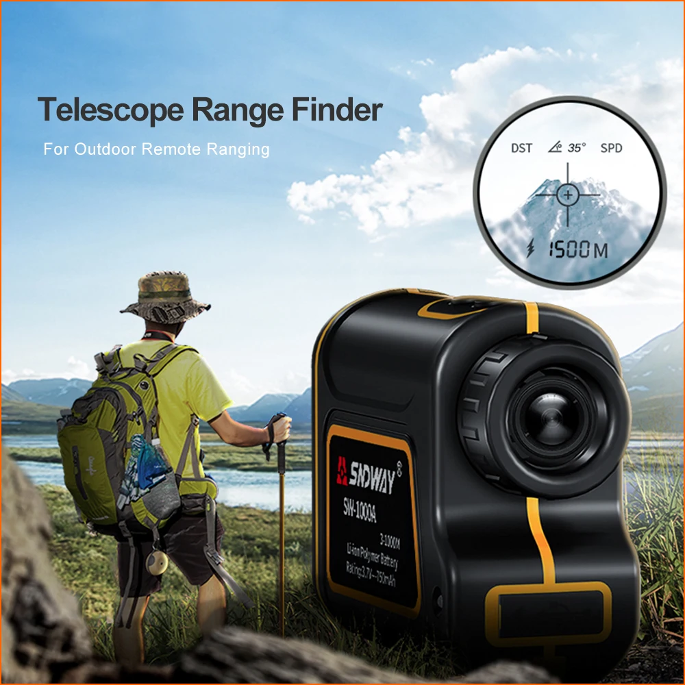 SNDWAY Laser Rangefinder Distance Meter Golf Tape Hunting Digital Telescope Range Finder Meters | Инструменты