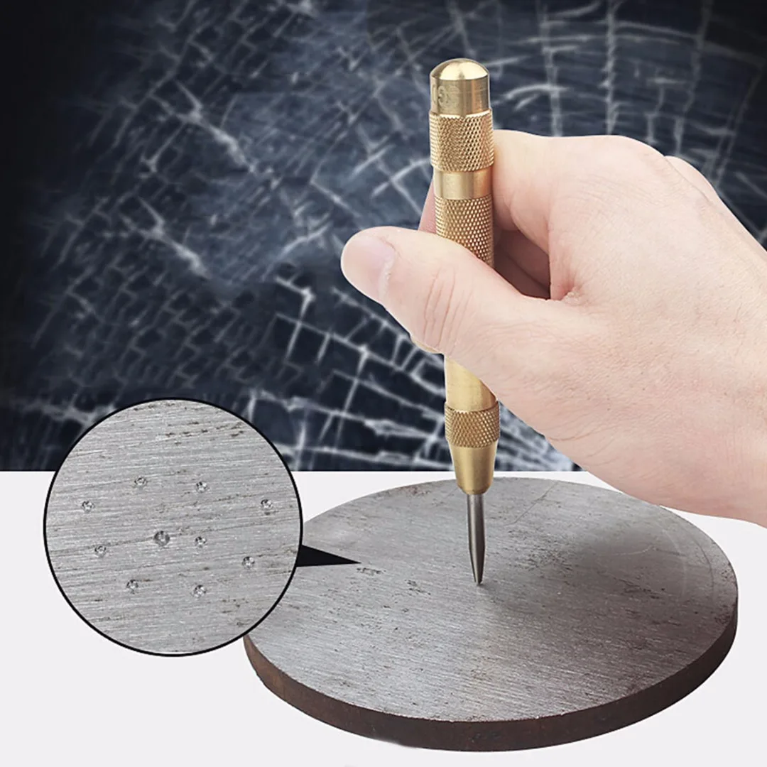 

5inch Automatic Center Punch Strikes Spring Loaded Marking Starting Holes Tool