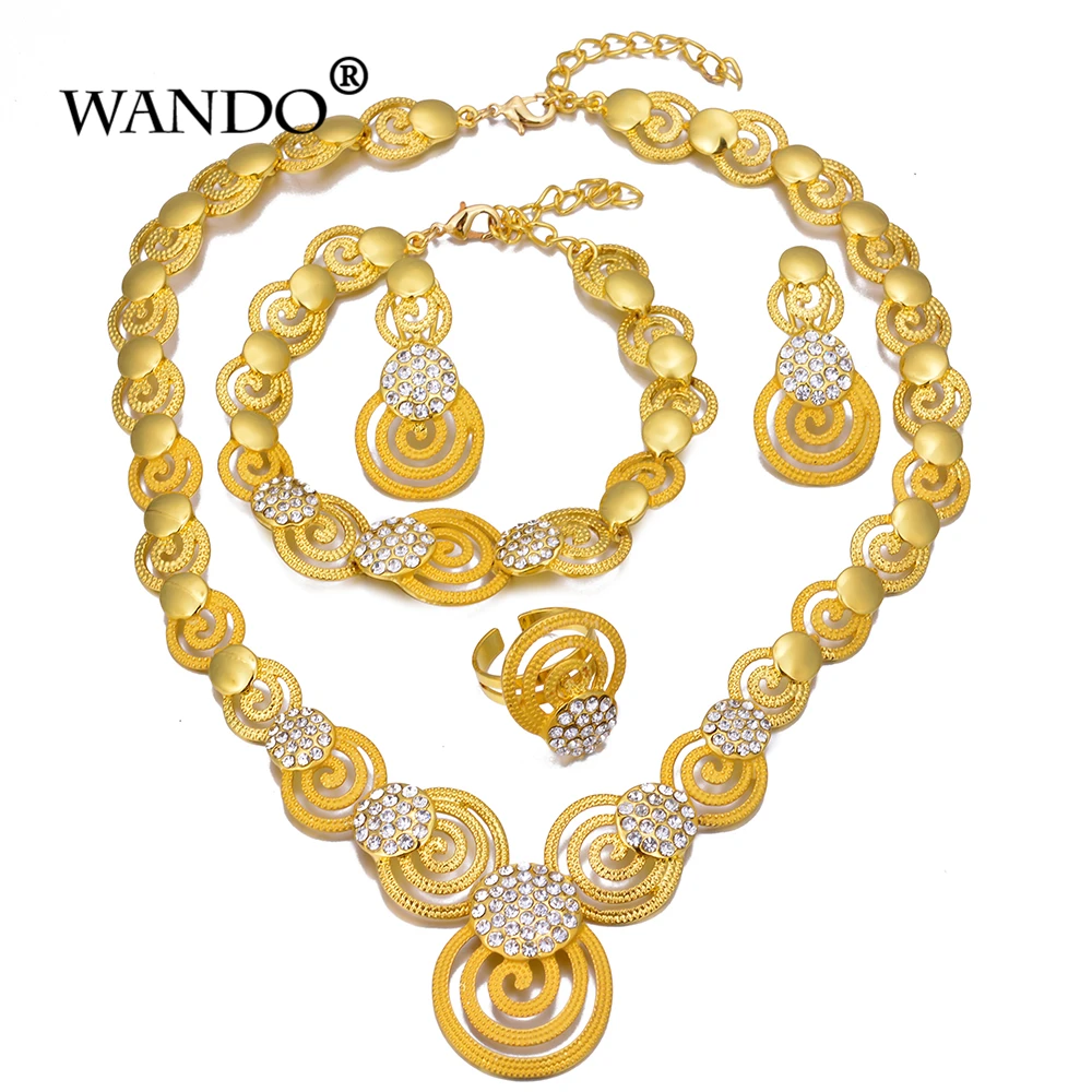 WANDO ювелирные изделия цвет эфиопского золота 24k яркость для