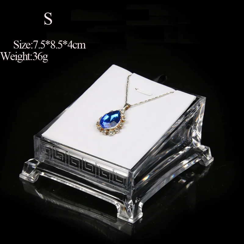 Акриловая прозрачная подвесная коробка ожерелье демонстрация ювелирных изделий