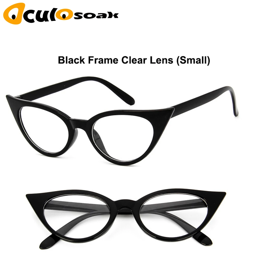 Женские прозрачные очки кошачий глаз брендовые дизайнерские в винтажном стиле с