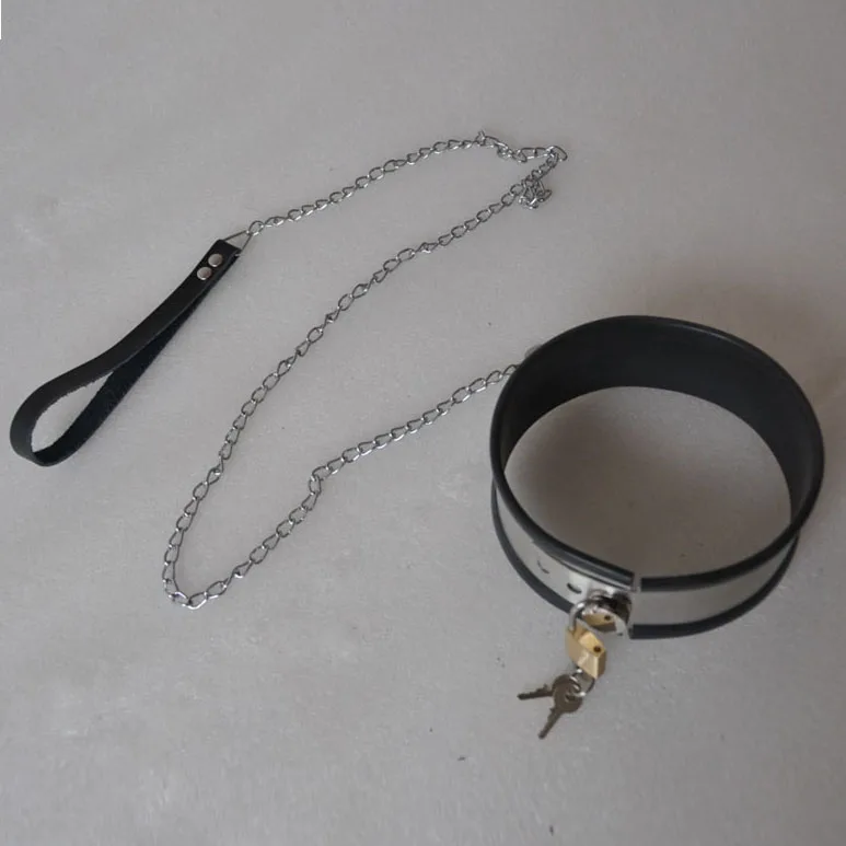Ошейник из нержавеющей стали металлическая цепочка интимные ошейники для