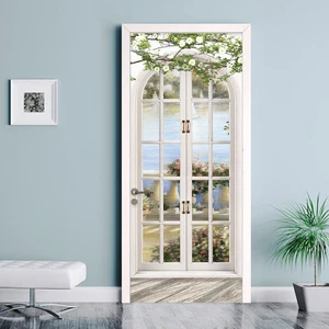 Пасторальный пейзаж 3D наклейка на стену дверь гостиная обои для спальни в гостинице ПВХ самоклеящиеся водонепроницаемые домашние декор плакат на стену