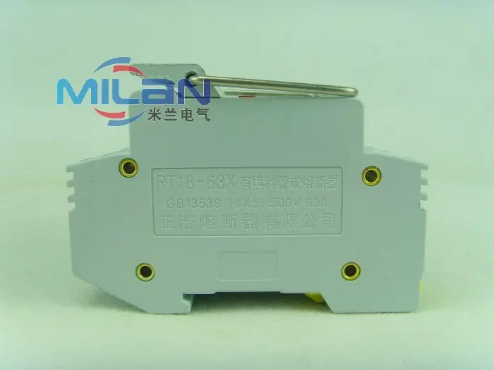 1PCS RT18-63X 3P 14*51 DIN Rail Mount Fuse Holder Base cylinder cap fuse base insurance | Fuses