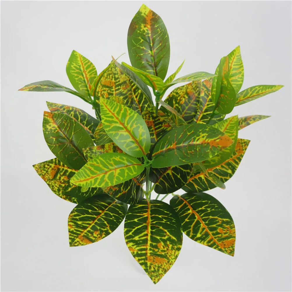 33 см 7 вилок искусственные растения трава пластиковый цветок листья в форме