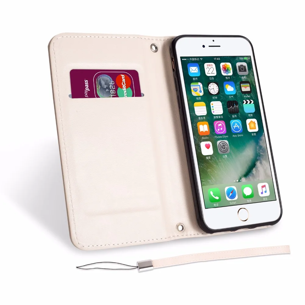 Для iphone 6/6s OEM Заводская цена кожаный флип-чехол для телефона
