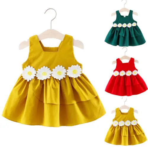 Платье принцессы с цветочным узором для девочек Детские праздничные