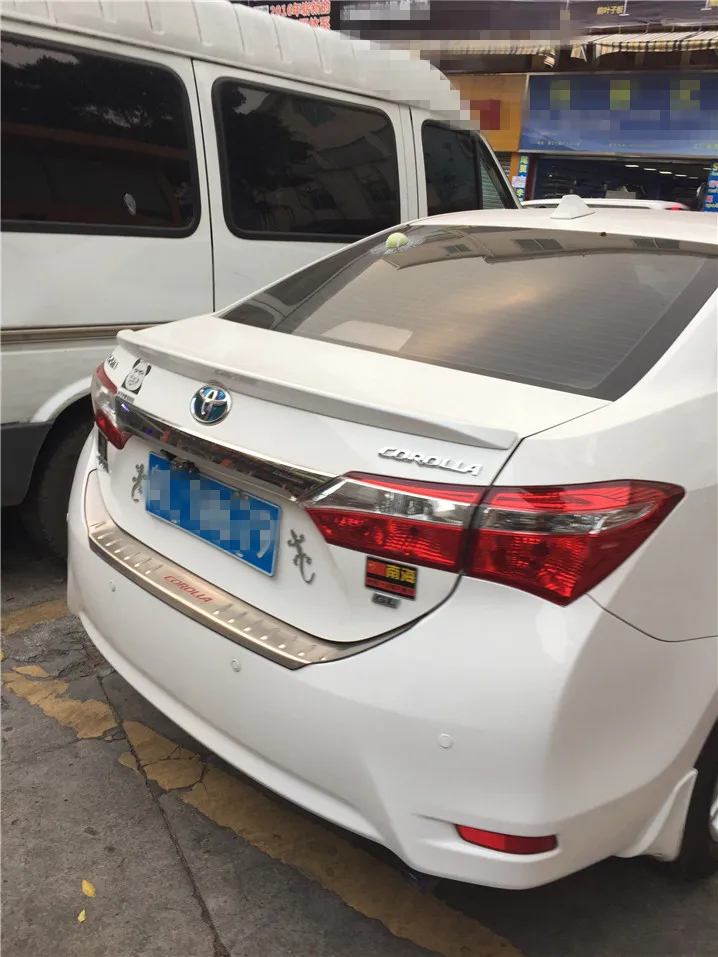 Для Toyota Corolla Спойлер ABS Материал заднее крыло грунтовка цвет задний спойлер для Toyota Corolla спойлер